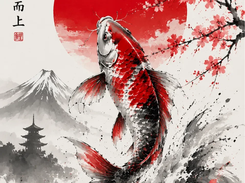 Japanese Carp / Japan EASY PRINT by Hueforge Maker HueForge model: Japanese Carp / Japan EASY PRINT by Hueforge Maker