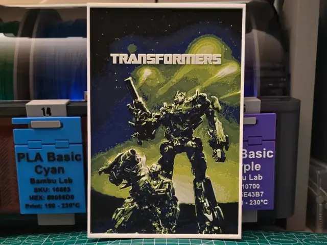 HueForge model: Transformers Movie Poster - Hueforge Art by Lumpy3D
