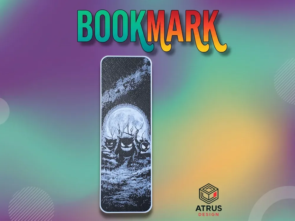 Gengar Bookmark by Atrus Design HueForge model: Gengar Bookmark by Atrus Design