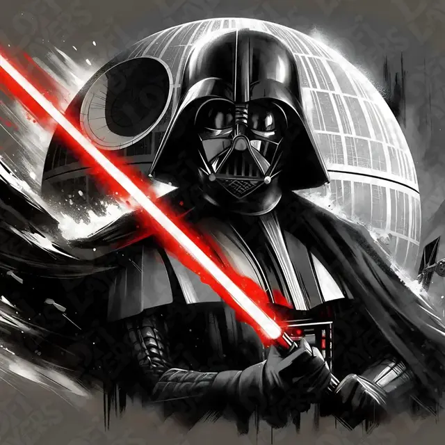 HueForge model: Darth Vader with Death Star Hueforge by LoFi Layers