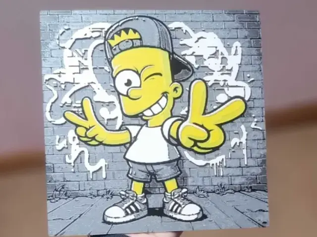 HueForge model: Bart Simpson by Poly3D