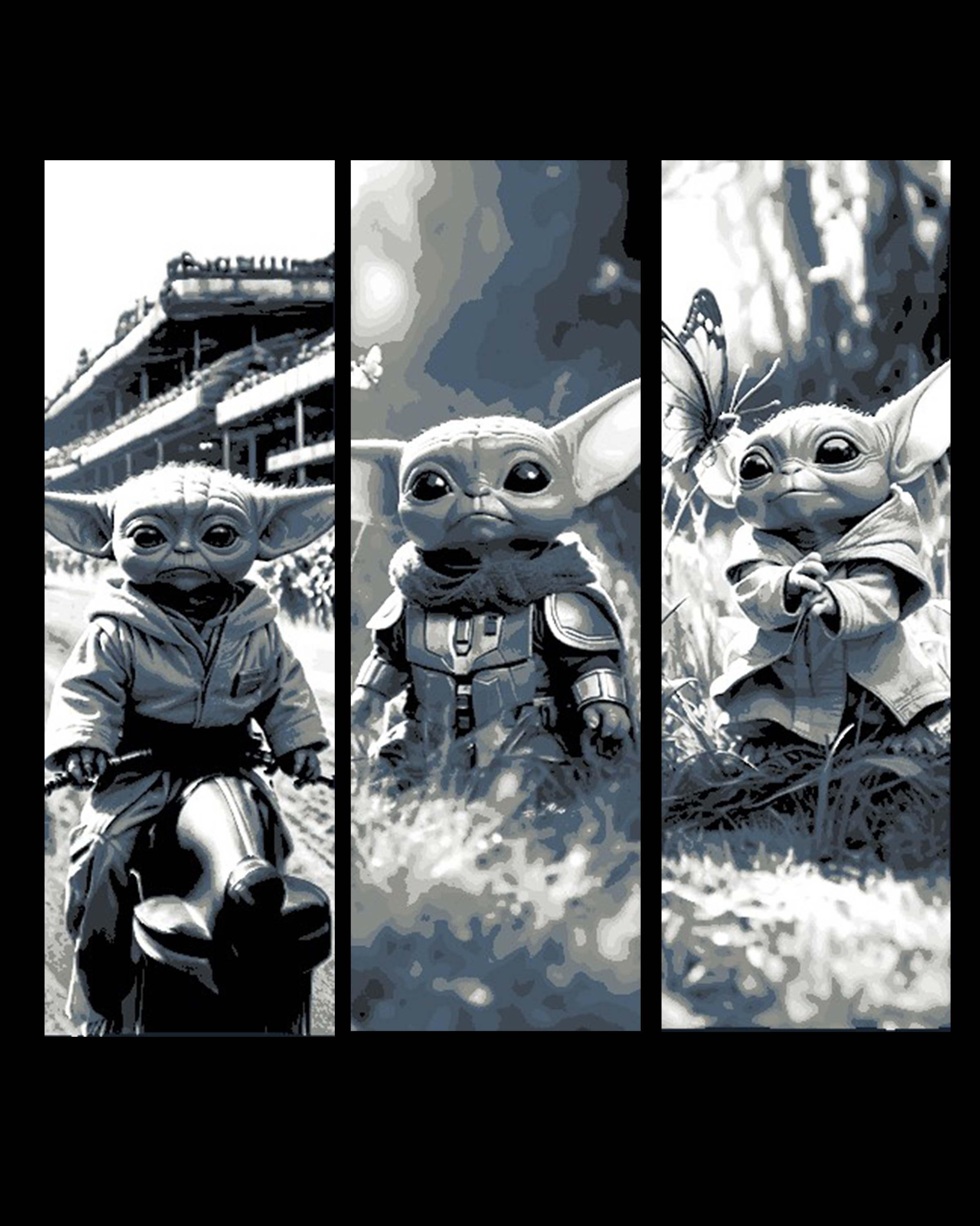 Fan Art of Grogu Experiencing Life - Star Wars Universe Set of Bookmarks by BooneCo3d HueForge model: Fan Art of Grogu Experiencing Life - Star Wars Universe Set of Bookmarks by BooneCo3d