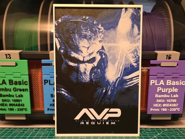 HueForge model: Aliens vs Predator: Requiem Poster - Hueforge Art by Lumpy3D