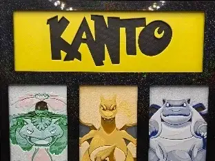 HueForge model: Kanto Region Bookmark by MythicHue's