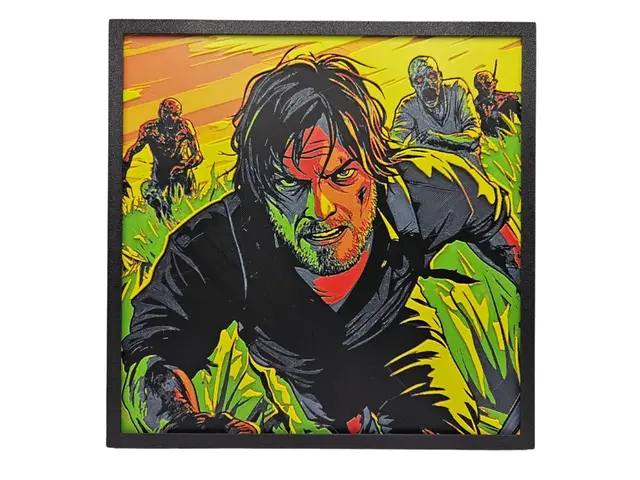 HueForge model: Zombies Hunt - The Walking Dead Daryl Dixon by BusyKikiBee