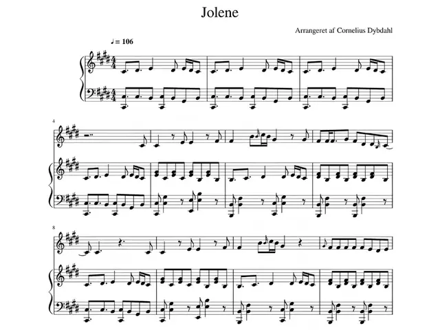 HueForge model: Jolene Sheet Music by Krave