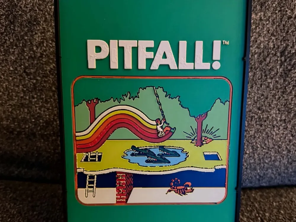 Pitfall! - Classic Console Video Game Box Art by IslandLooter HueForge model: Pitfall! - Classic Console Video Game Box Art by IslandLooter