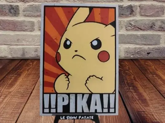 Plaque Pikachu Hueforge