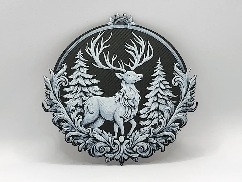 Reindeer Christmas Tree Decoration / Ornament 2 by Sarge HueForge model: Reindeer Christmas Tree Decoration / Ornament 2 by Sarge