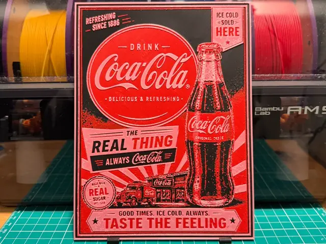 HueForge model: CocaCola Poster HueForge v2 by liv_3d