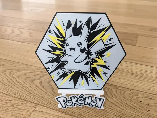Pokemon Pikachu Eclair 1 Hueforge Hex Hexagon