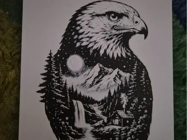 HueForge model: eagel double exposure 1 hueforge by Buntsta