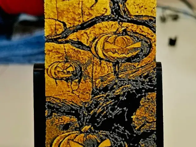 HueForge model: Halloween pumpkin three bookmark by Mano's 3d_Art