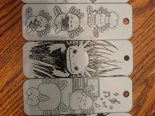 HueForge model: Axolotl Bookmarks by AirMechDesigns