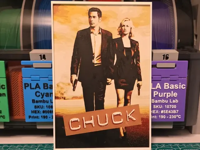 HueForge model: Chuck Poster - Hueforge Art by Lumpy3D