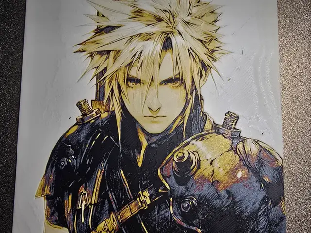 HueForge model: Final fantasy 7 - Cloud Strife Hueforge by 3D-Mentiel