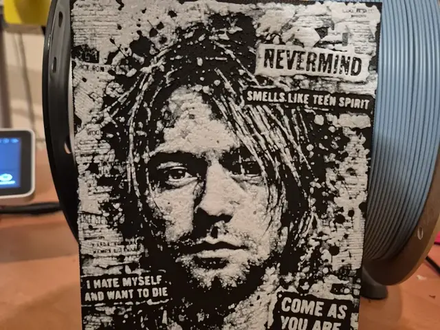 HueForge model: kurt cobain newspaper hueforge by Buntsta