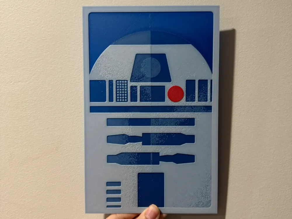 Minimalist R2D2 - Hueforge Print by cyanidesugar HueForge model: Minimalist R2D2 - Hueforge Print by cyanidesugar