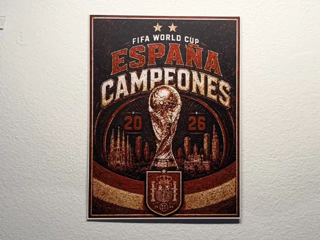 HueForge model: Spain 2026 World Cup Champions HueForge Poster by liv_3d