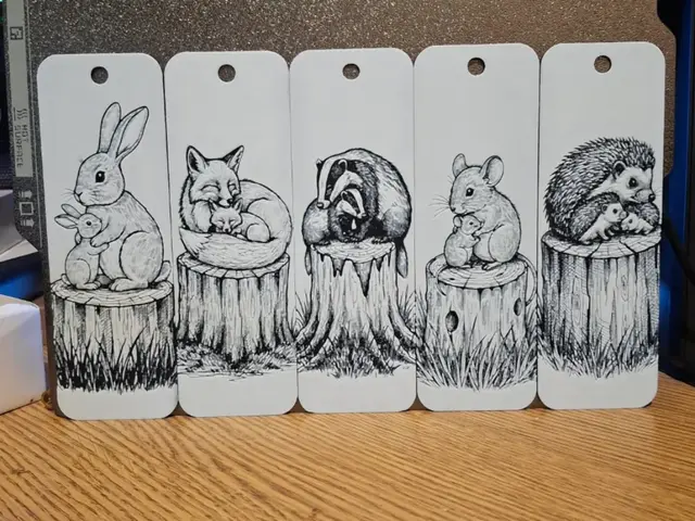 HueForge model: Mama forest animal bookmarks by 3dGlow