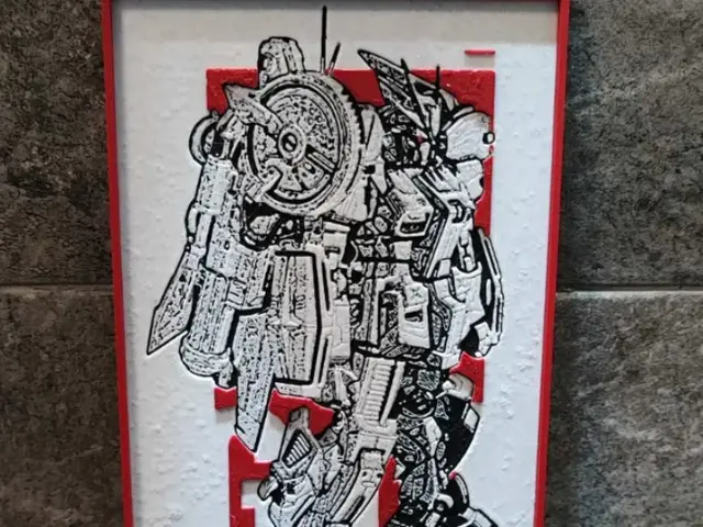 HueForge model: Gundam Art by Garuda3D