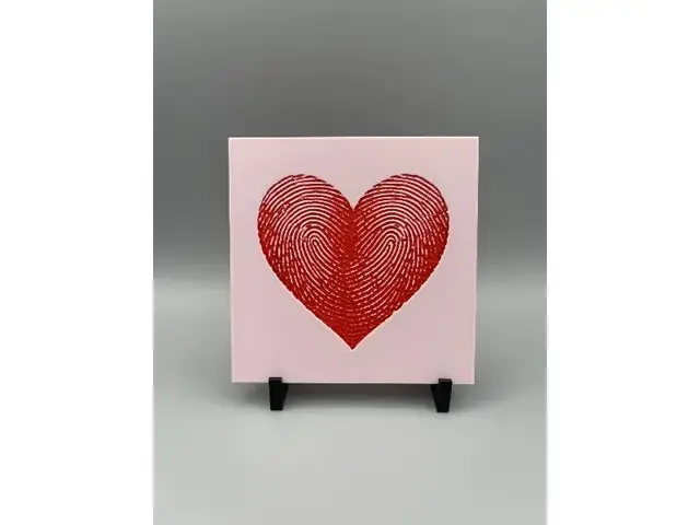 Fingerprint Heart HueForge Print