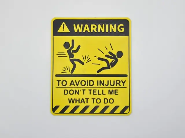 HueForge model: Sign Warning don't tell me by Kactus Fpv
