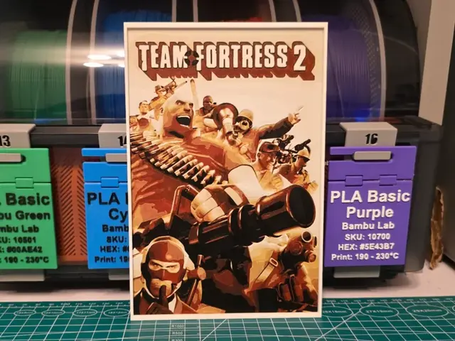 HueForge model: Team Fortress 2 Poster - Hueforge Art by Lumpy3D