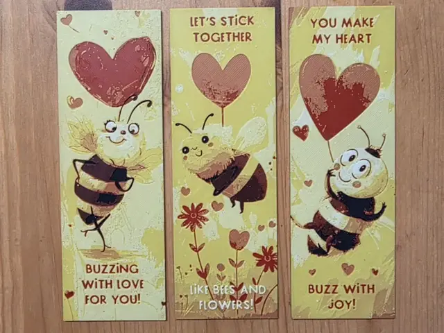 HueForge model: x3 Cute Bookmarks by Morganja