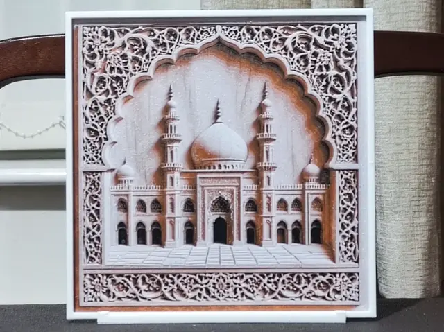 HueForge model: Carved Persian Palace - HueForge 3 Color by BoDad