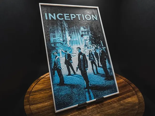 HueForge model: Inception (Movie Poster - HueForge) by HugheCraft