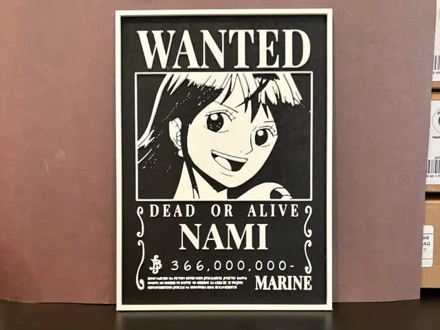 HueForge model: Nami Wanted Poster - One Piece Hueforge by Estiv
