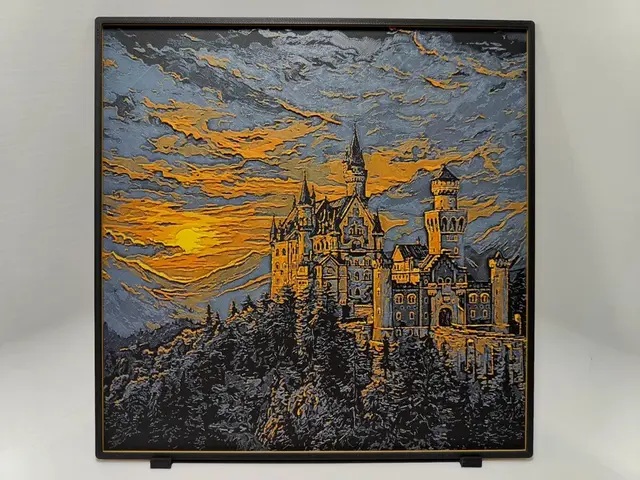 HueForge model: Neuschwanstein Castle Sunset - Hueforge by BeaN