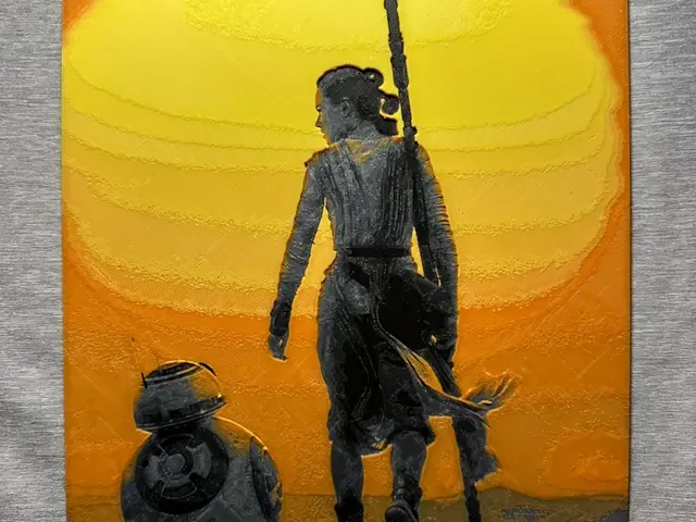 HueForge model: Rey & BB8 Hueforge by Hey Ben