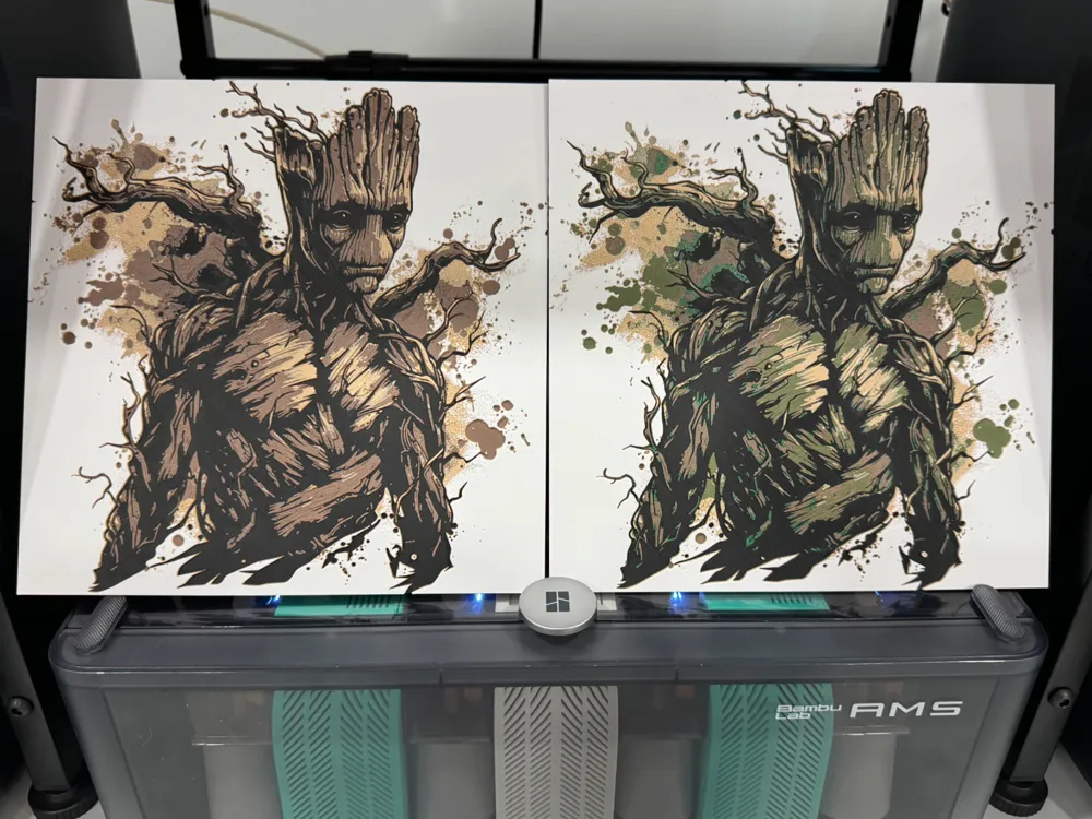 Groot - 4 & 6 Colour Versions - Hueforge by Canadian Gamer HueForge model: Groot - 4 & 6 Colour Versions - Hueforge by Canadian Gamer