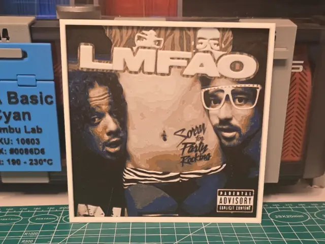 HueForge model: LMFAO "Sorry for Party Rocking" Album - Hueforge by Lumpy3D