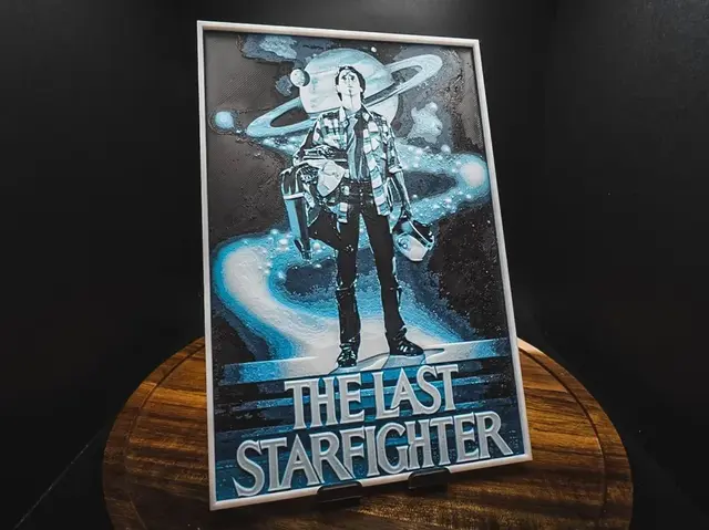 HueForge model: The Last Starfighter (Movie Poster - HueForge) by HugheCraft