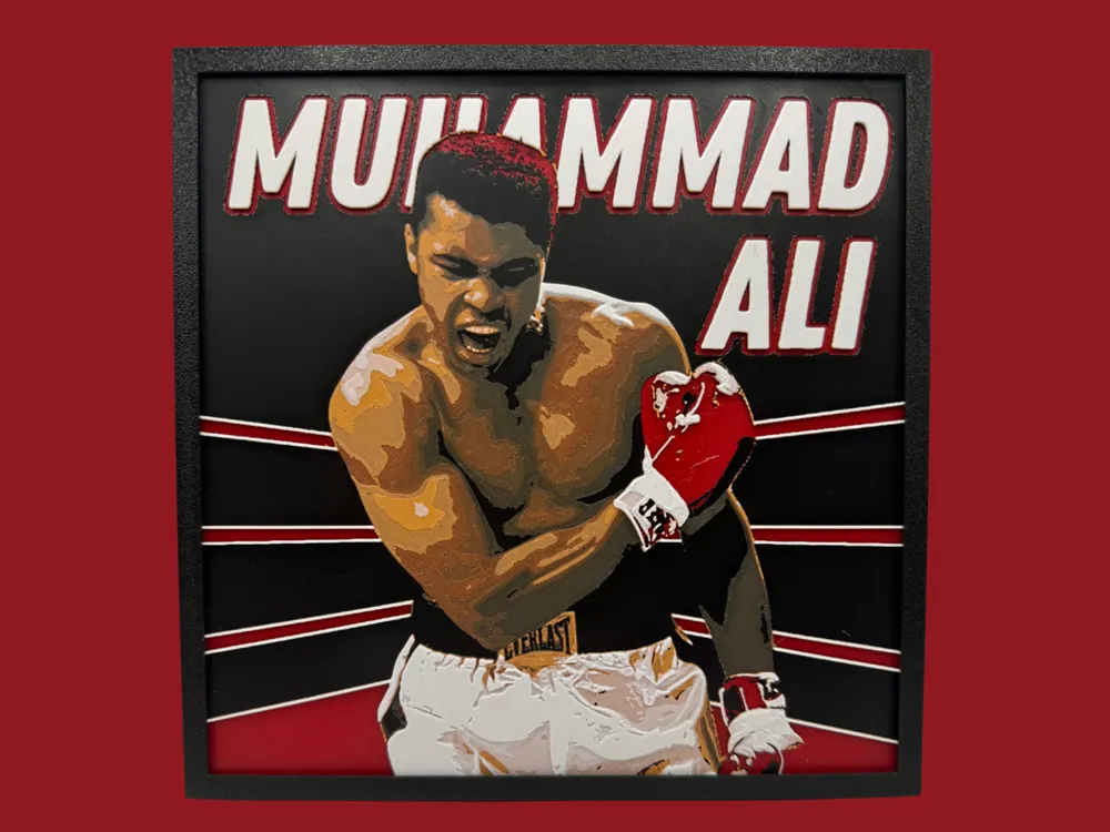 Muhammad Ali by Canadian Gamer HueForge model: Muhammad Ali by Canadian Gamer