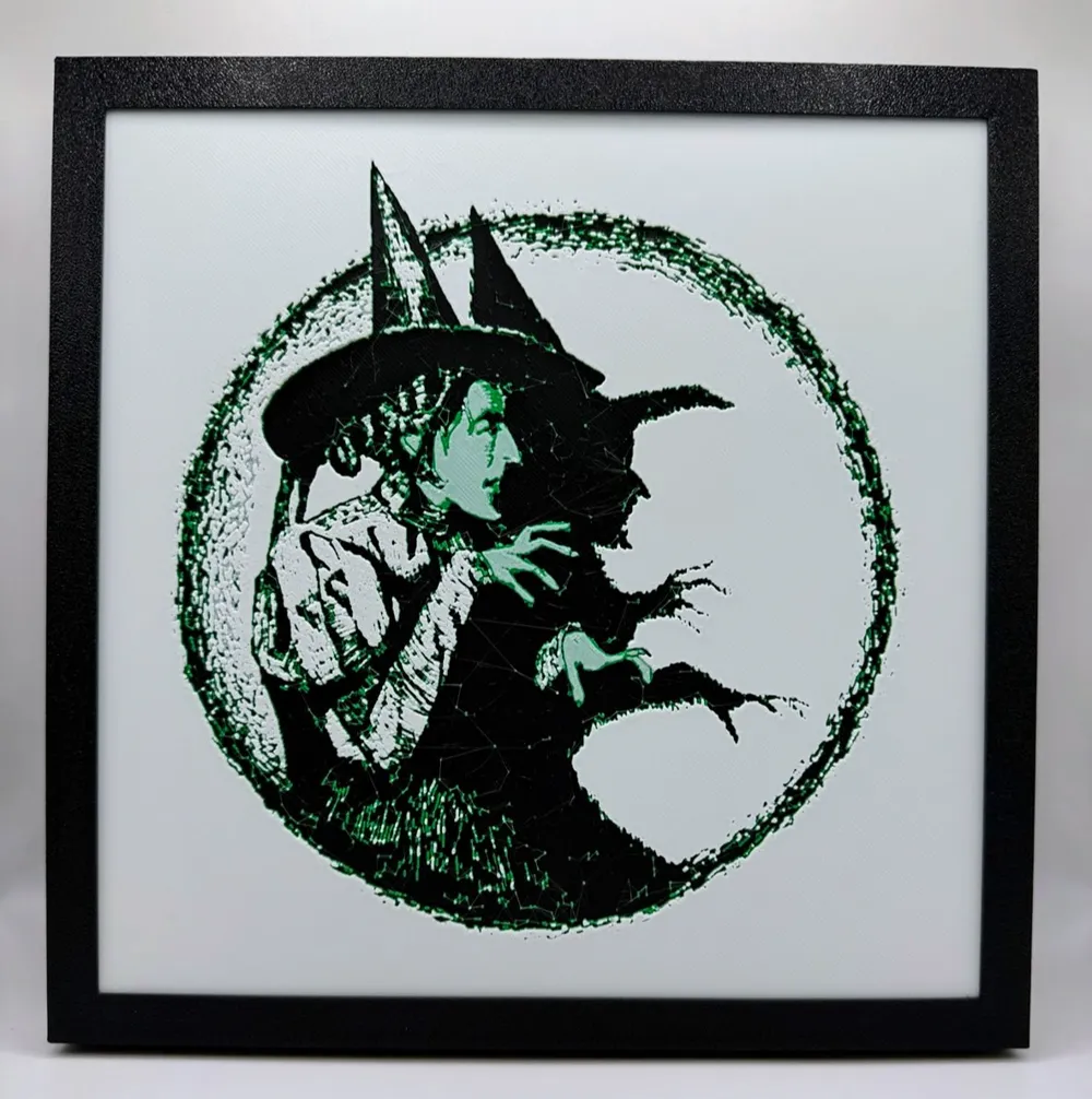 Wicked Wall Witch by BusyKikiBee HueForge model: Wicked Wall Witch by BusyKikiBee