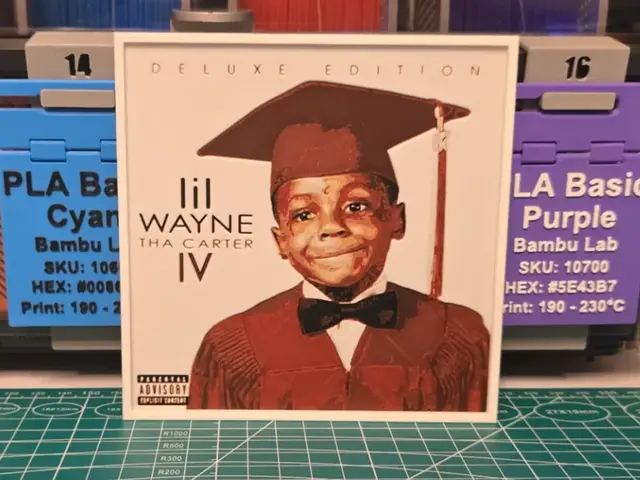 HueForge model: Lil Wayne "Tha Carter IV" Album - Hueforge Art by Lumpy3D