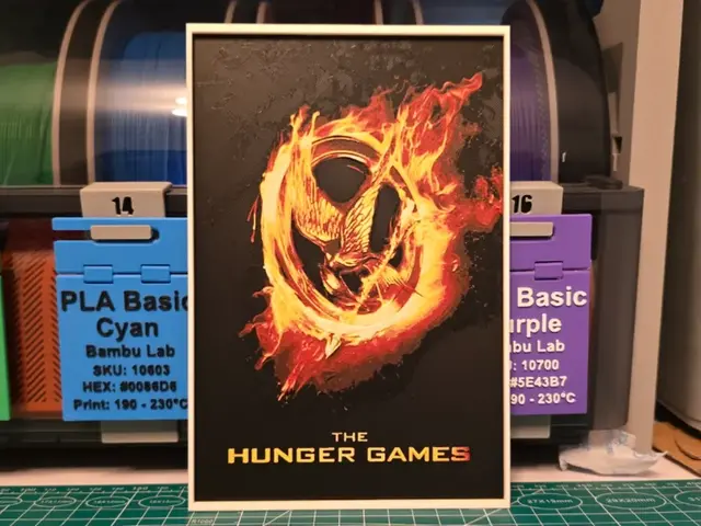 HueForge model: The Hunger Games Movie Poster - Hueforge Art by Lumpy3D