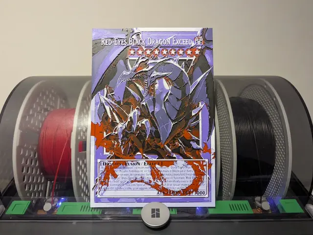 HueForge model: Red Eyes Black Dragon Exceed Hueforge - Yugioh by Razel