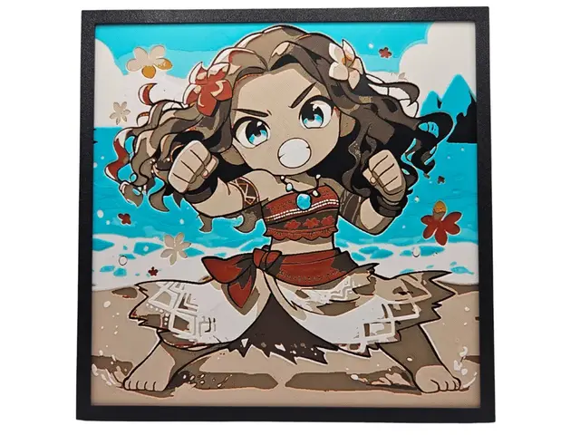HueForge model: Moana - Chibi Edition by BusyKikiBee