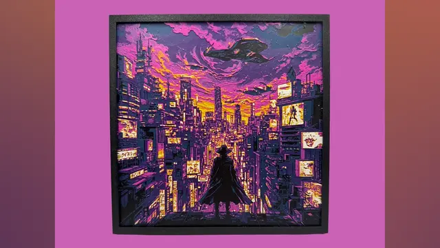 HueForge model: Cowboy Bebop - Space City Hueforge by Canadian Gamer