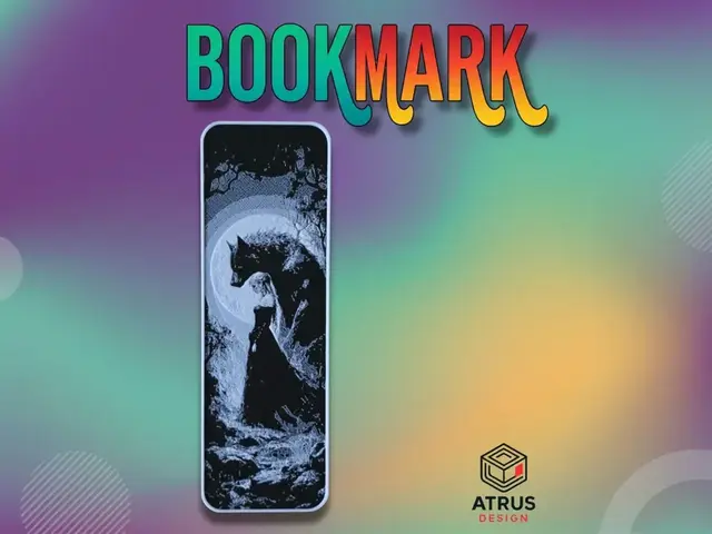 HueForge model: Woman Wolf Moon 2 Bookmark by Atrus Design