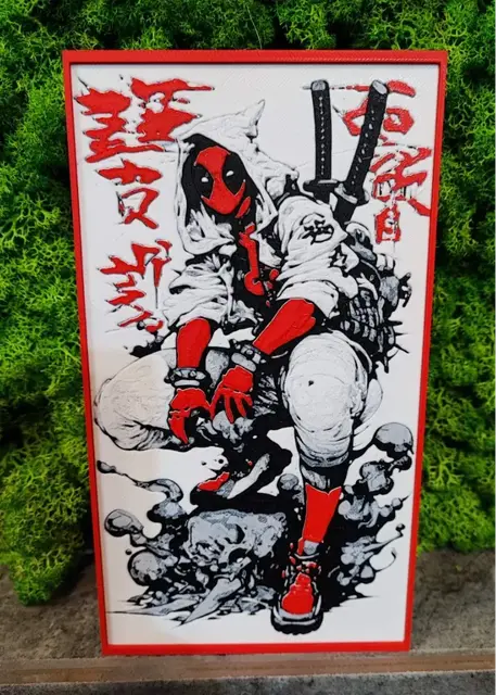 HueForge model: Deadpool Shinobi by Garuda3D