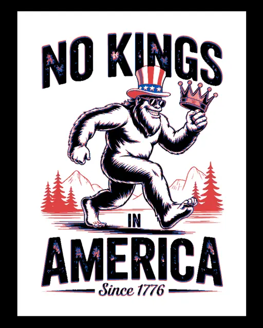 HueForge model: Say it with a Sign - No Kings in America Since 1776 by BooneCo3d