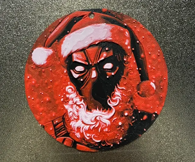 HueForge model: Deadpool beard Christmas decoration by Morganja