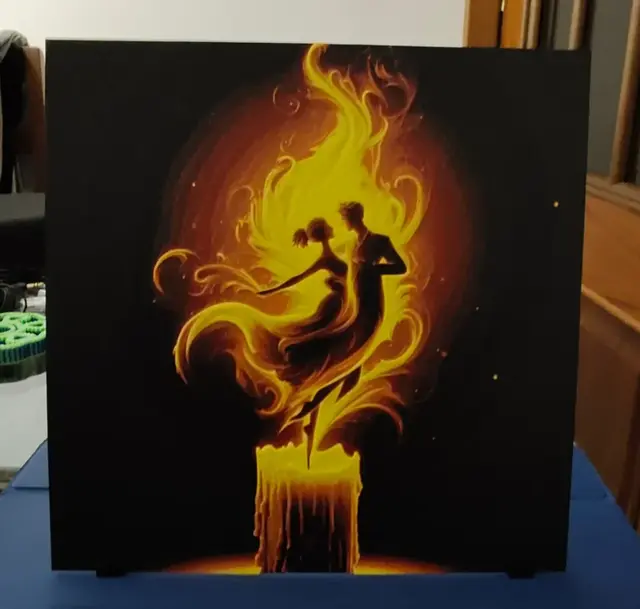 HueForge model: Candle of love by enricoRE