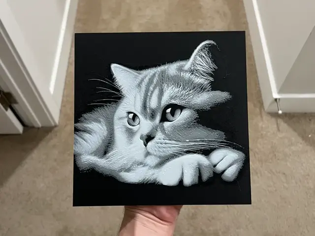 HueForge model: Lazy Cat Hueforge by RP47 Designs
